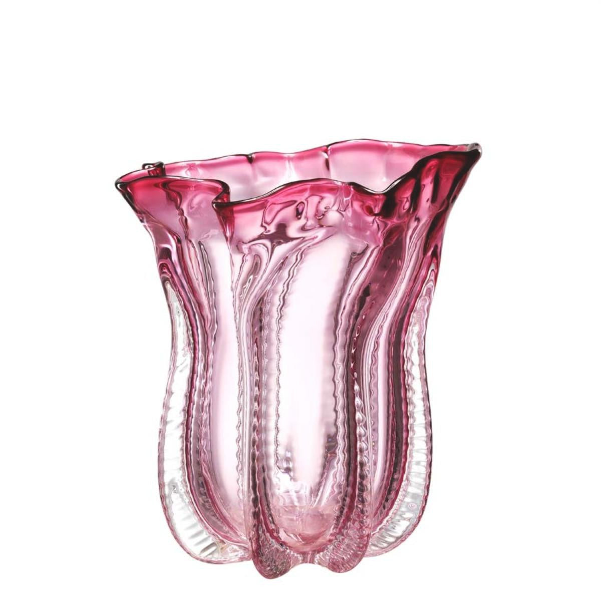 Eichholtz Caliente Vase, Small, Pink Glass, 11.02"H (112569 YV0J041XNX)