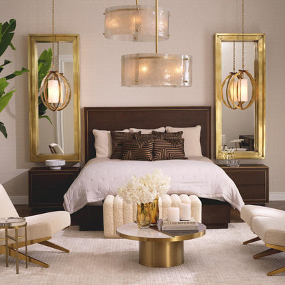 Eichholtz Camelot Nightstand, Brown, Brushed Brass, 29.92"W (114210 YV0J03YP6N)