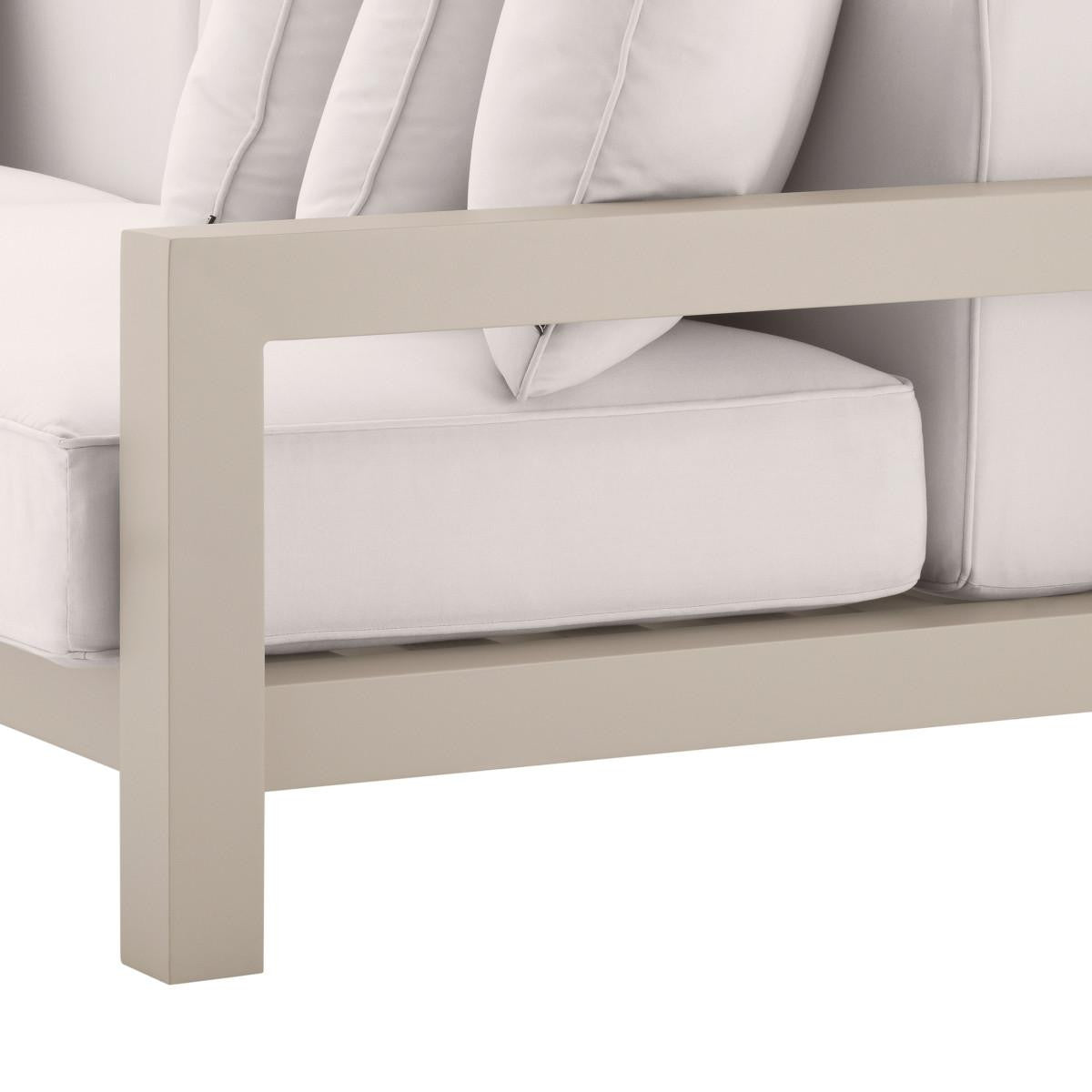 Eichholtz Cap-Antibes Outdoor Sofa, Off-White Sunbrella Canvas, Sand, 107.68"W (113651 YV0J041RT1)