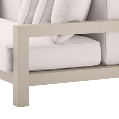 Eichholtz Cap-Antibes Outdoor Sofa, Off-White Sunbrella Canvas, Sand, 107.68"W (113651 YV0J041RT1)