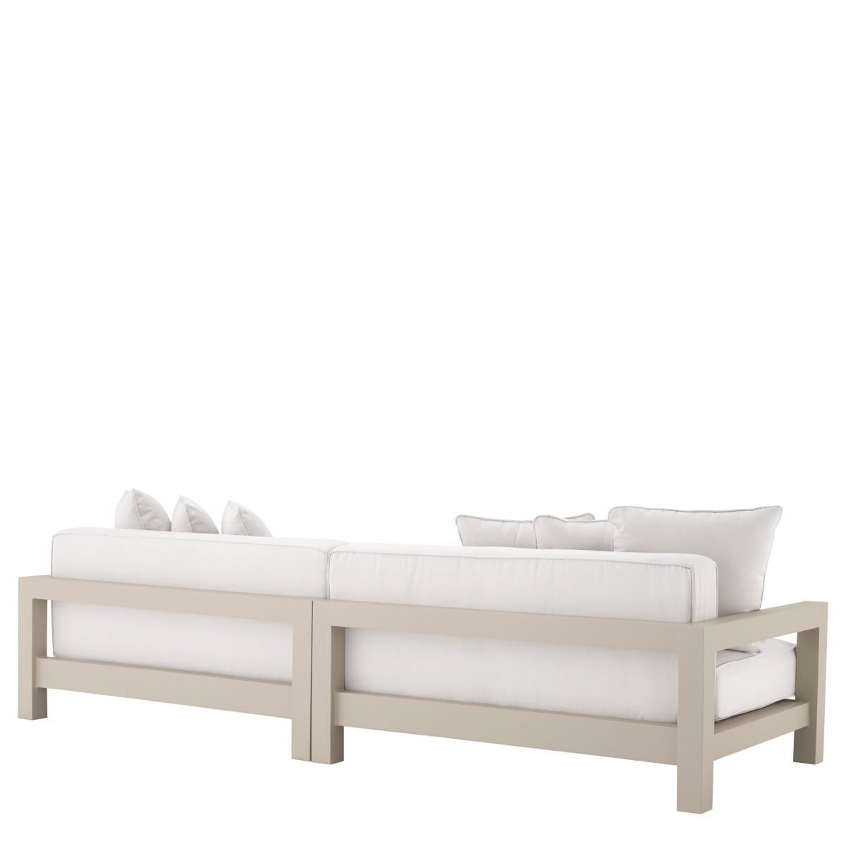 Eichholtz Cap-Antibes Outdoor Sofa, Off-White Sunbrella Canvas, Sand, 107.68"W (113651 YV0J041RT1)