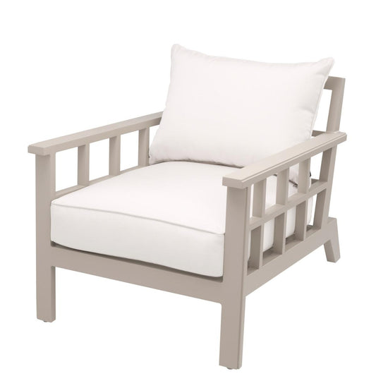 Eichholtz Cap-Ferrat Outdoor Club Chair, Off-White Sunbrella Canvas, Sand, 27.56"W (113740 YV0J041QVN)