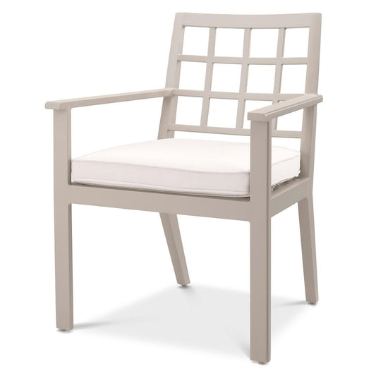 Eichholtz Cap-Ferrat Outdoor Dining Chair, Off-White Sunbrella Canvas, Sand, 25.39"W (113739 YV0J041RRA)