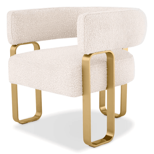 Eichholtz Capricorn Armchair Cream, Brushed Brass