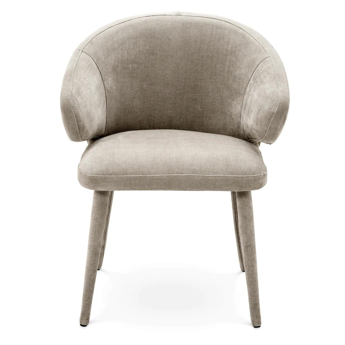 Eichholtz Cardinale Dining Chair, Clarck Sand Fabric, 31.1"H (A111945 YV0J03YX13)