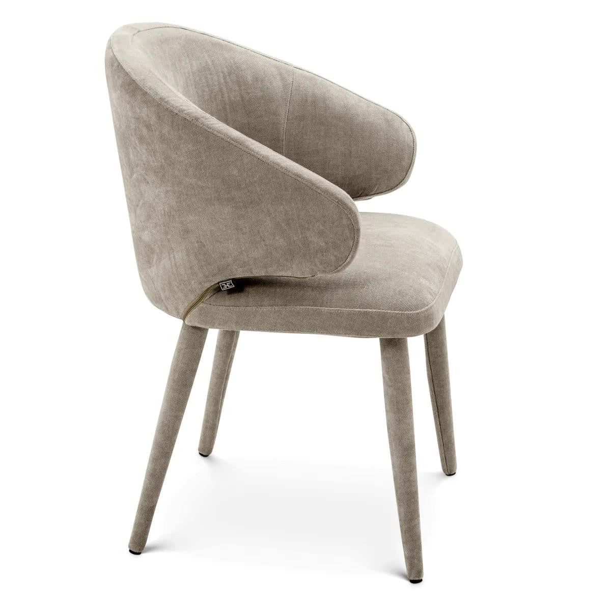 Eichholtz Cardinale Dining Chair, Clarck Sand Fabric, 31.1"H (A111945 YV0J03YX13)