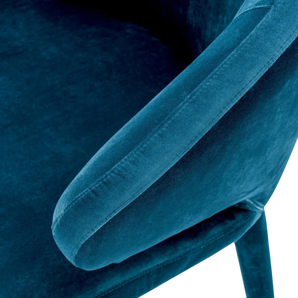 Eichholtz Cardinale Dining Chair, Teal Velvet, 31.1"H (A112067 YV0J03YX14)