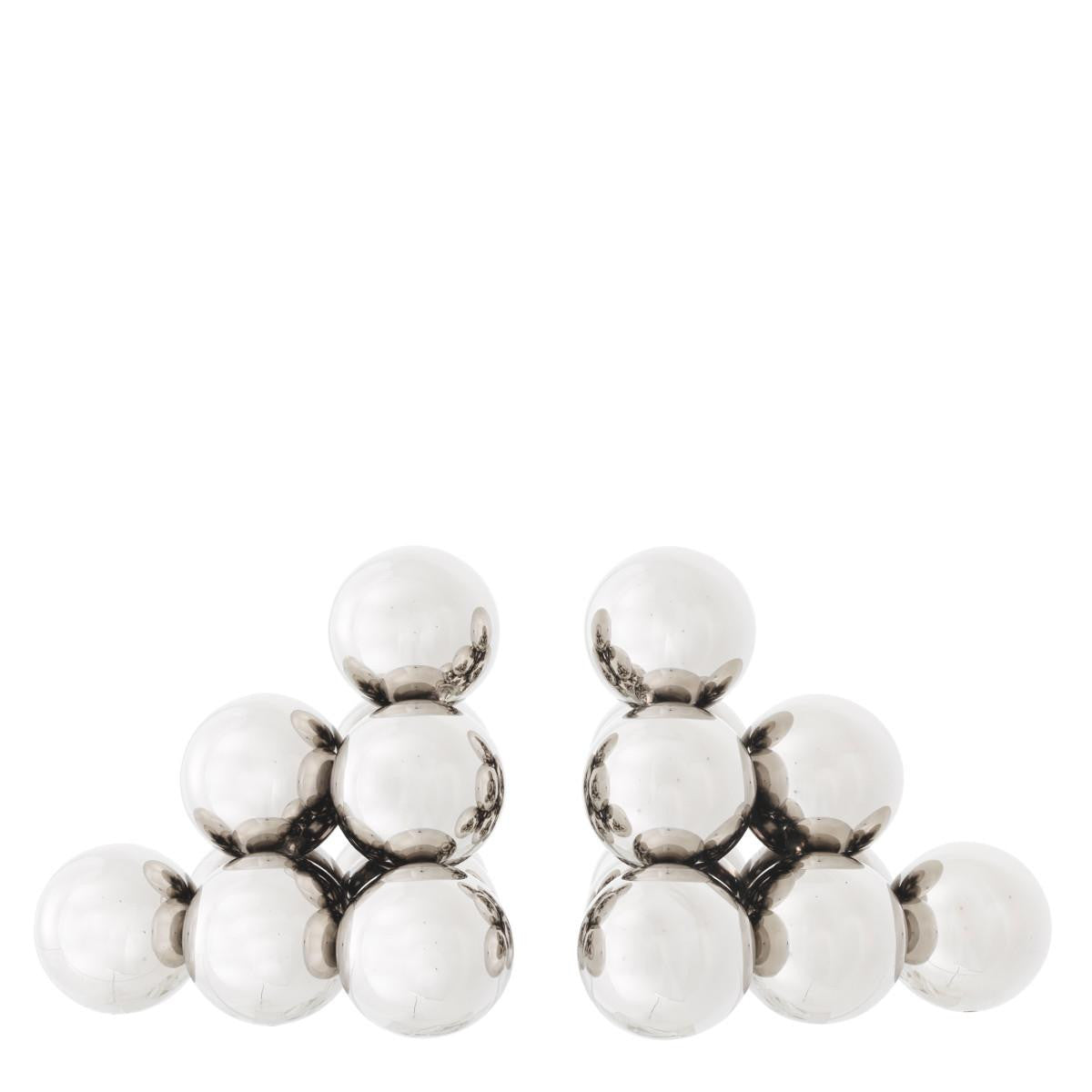 Eichholtz Carioca Bookends, Set of 2, Nickel, 5.51"W (113730 YV0J03YQ3N)