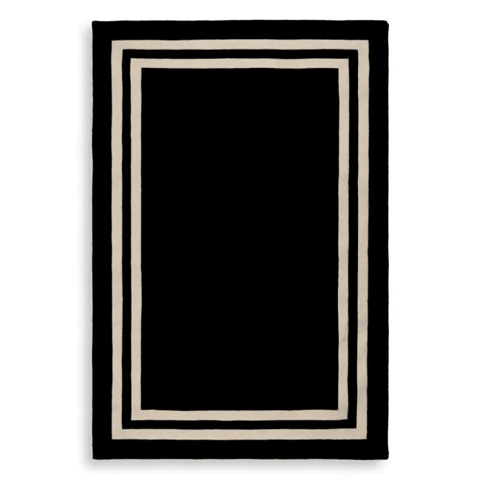Eichholtz Celeste Carpet, Black, Off-White, 118.11"L x 157.48"W (109765 YV0J03YT1W)