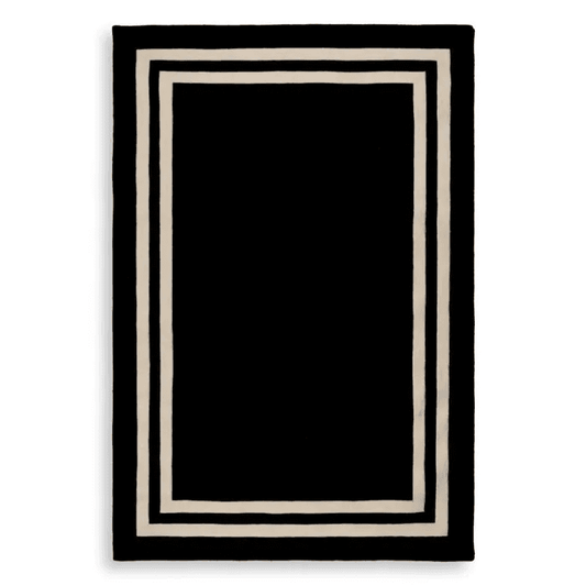 Eichholtz Celeste Carpet, Black, Off-White, 118.11"L x 157.48"W (109765 YV0J03YT1W)