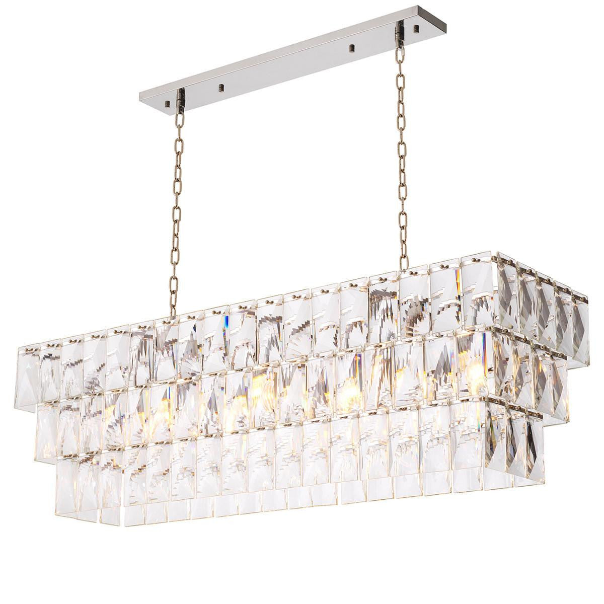 Eichholtz Chandelier Amazone rectangular Nickel