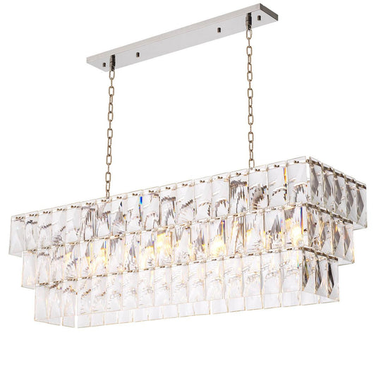 Eichholtz Chandelier Amazone rectangular Nickel