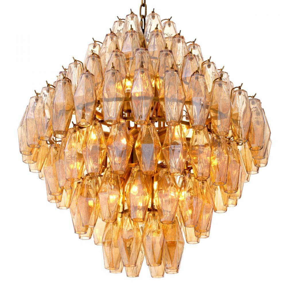 Eichholtz Chandelier Benini L Antique Brass