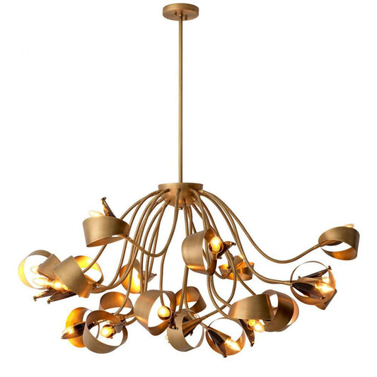 Eichholtz Chandelier Corrientes Antique Brass, Gray