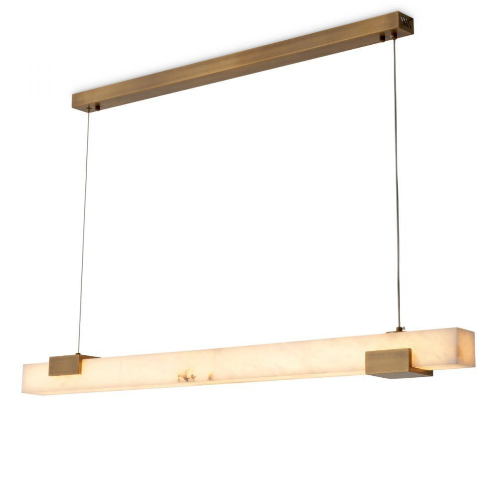 Eichholtz Chandelier Furore Alabaster, Antique Brass