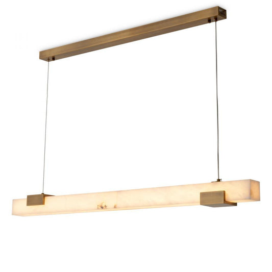 Eichholtz Chandelier Furore Alabaster, Antique Brass