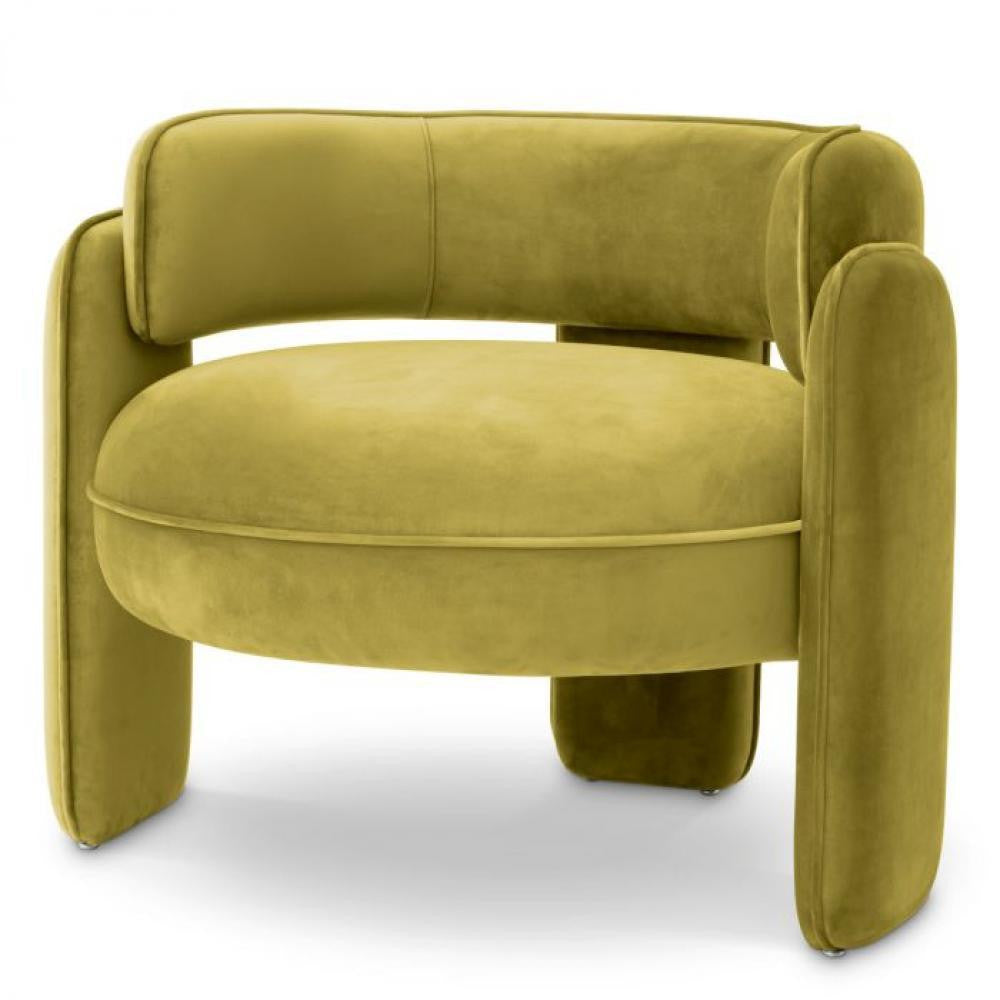 Eichholtz Chaplin Armchair, Savona Green Velvet, 26.97"H (A117596 YV0J03YT4E)