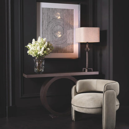 Eichholtz Chaplin Armchair, Savona Greige Velvet, Savona Gray Velvet Piping, 26.97"H (A117597 YV0J03YT4A)