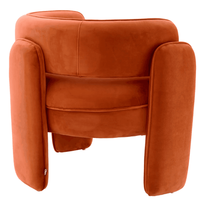 Eichholtz Chaplin Armchair, Savona Orange Velvet, 26.97"H (A117595 YV0J03YT4C)