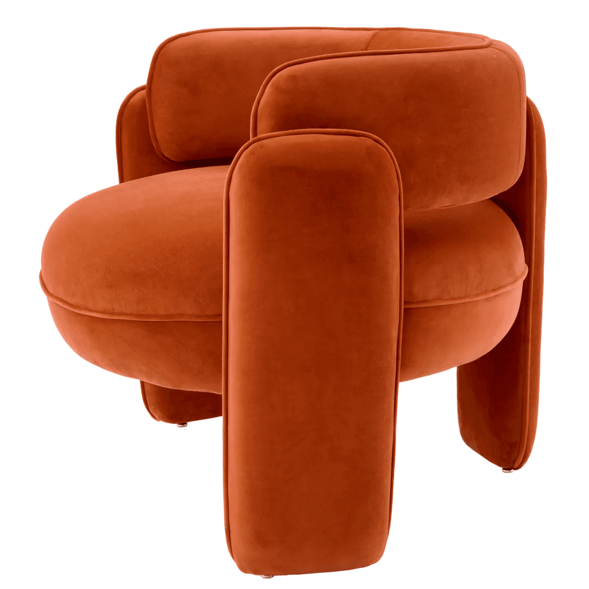 Eichholtz Chaplin Armchair, Savona Orange Velvet, 26.97"H (A117595 YV0J03YT4C)