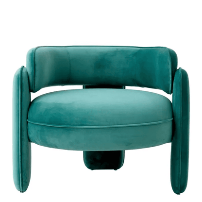 Eichholtz Chaplin Armchair, Savona Turquoise Velvet, 26.97"H (A117287 YV0J03YT4D)