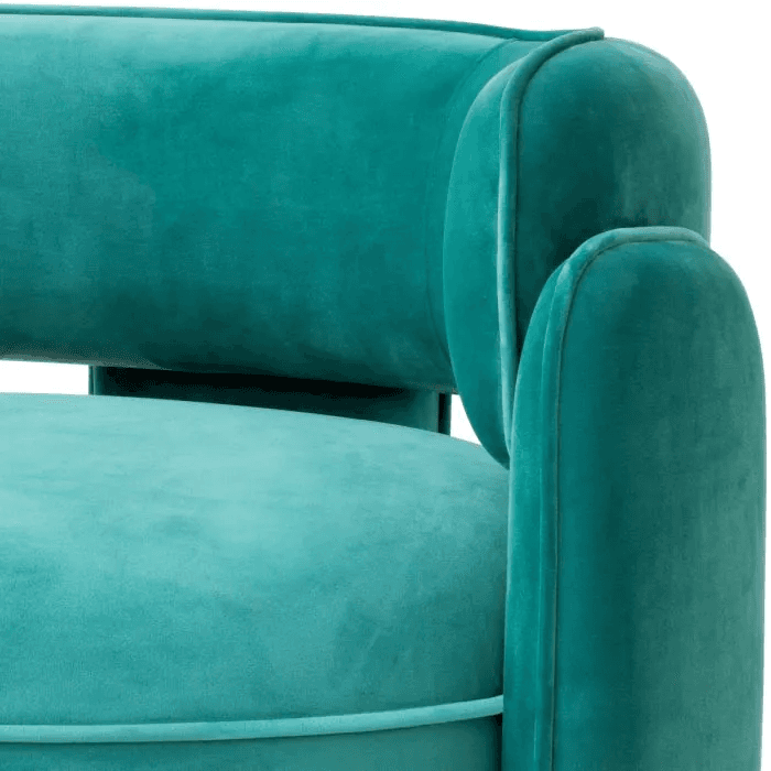 Eichholtz Chaplin Armchair, Savona Turquoise Velvet, 26.97"H (A117287 YV0J03YT4D)