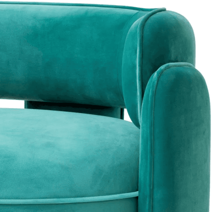 Eichholtz Chaplin Armchair, Savona Turquoise Velvet, 26.97"H (A117287 YV0J03YT4D)