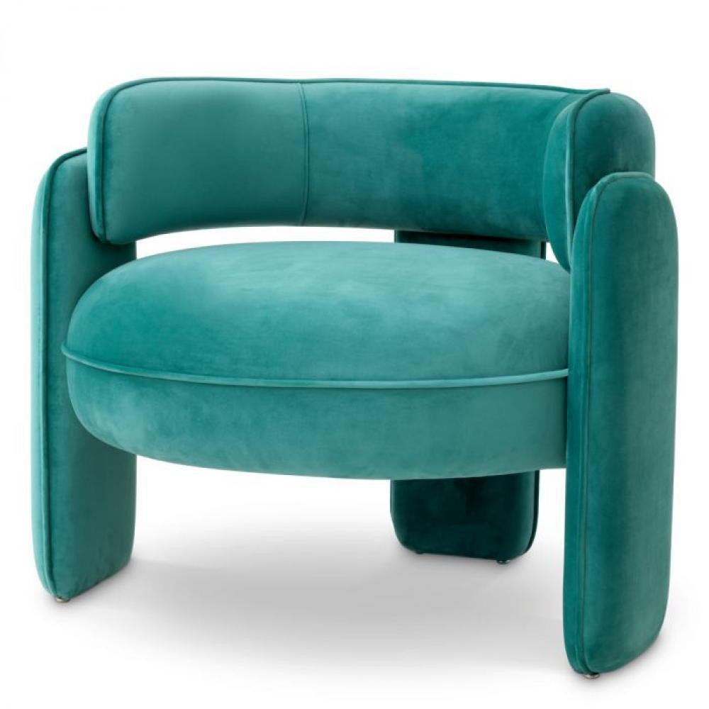Eichholtz Chaplin Armchair, Savona Turquoise Velvet, 26.97"H (A117287 YV0J03YT4D)