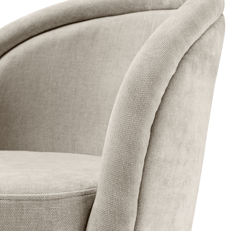 Eichholtz Chloe Dining Chair, Set of 2, Clarck Sand Fabric, 30.31"H (A114859 YV0J03YX15)