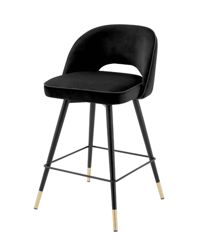 Cliff Counter Stool Set of 2 - Black Velvet side