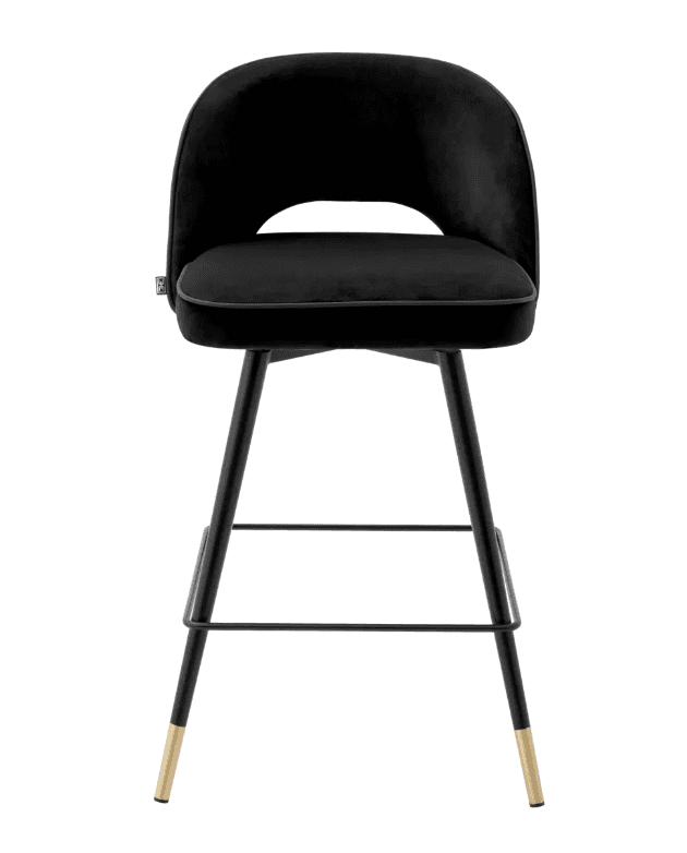 Cliff Counter Stool Set of 2 - Black Velvet detail