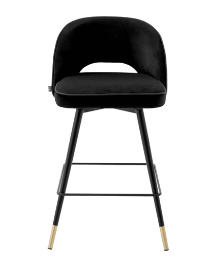 Cliff Counter Stool Set of 2 - Black Velvet detail