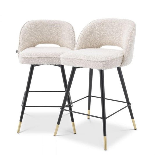 Cliff Counter Stool Set of 2 - Boucle Cream