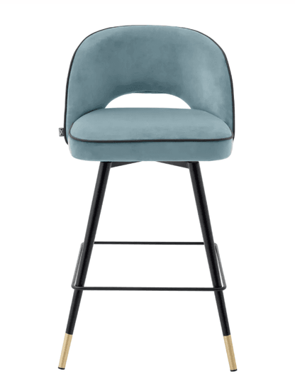 Cliff Counter Stool Set of 2 - Savona Blue Velvet side