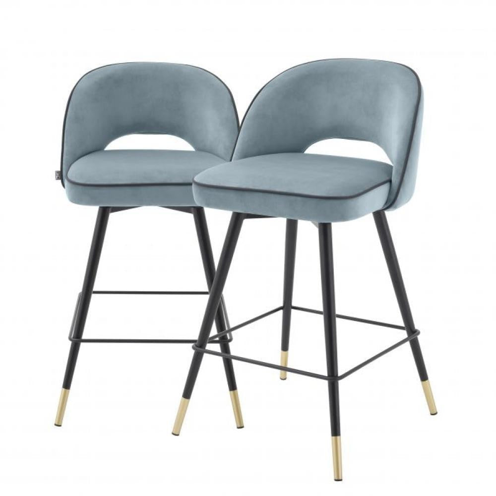 Cliff Counter Stool Set of 2 - Savona Blue Velvet