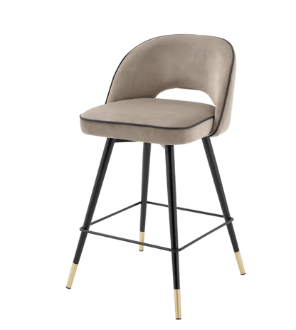Cliff Counter Stool Set of 2 - Savona Greige Velvet side