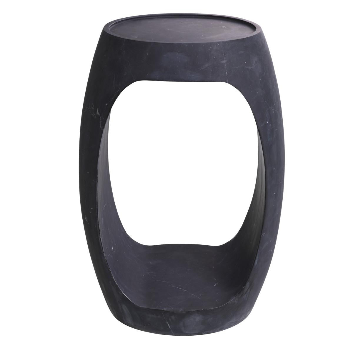 Eichholtz Clipper Side Table, Black Marble, 21.85"H (115369 YV0J041UPV)