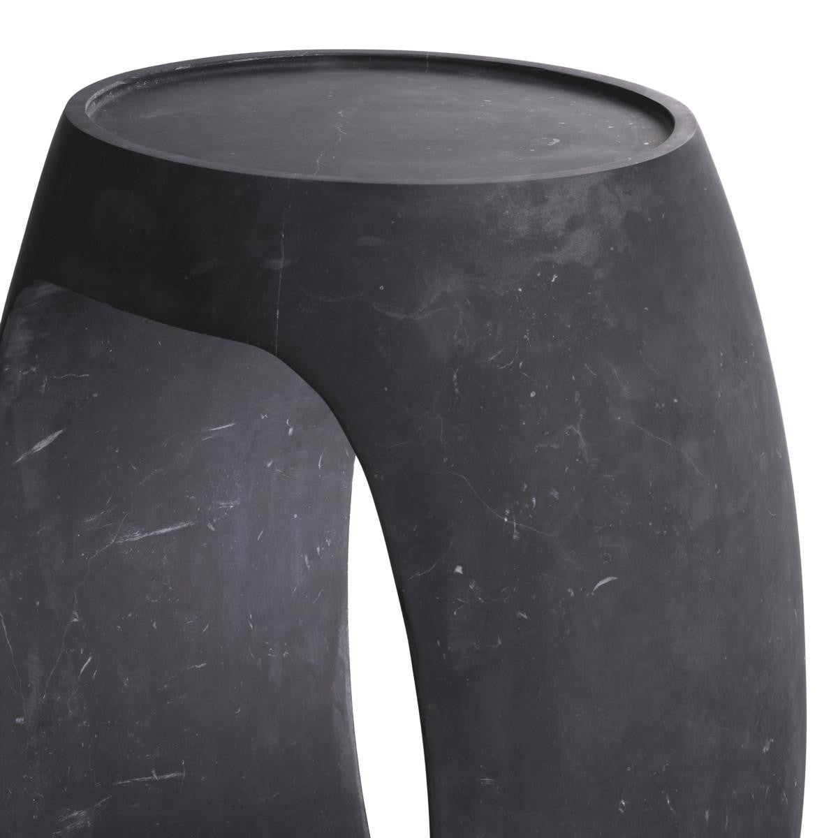 Eichholtz Clipper Side Table, Black Marble, 21.85"H (115369 YV0J041UPV)