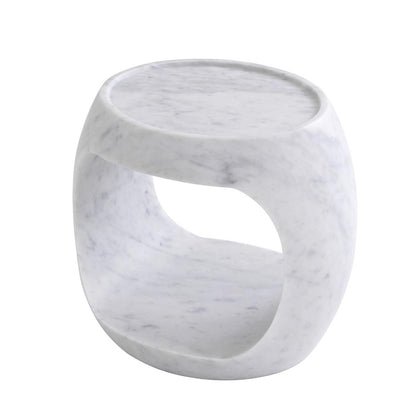 Eichholtz Clipper Side Table, White Marble, 15.75"H (114856 YV0J041UPY)
