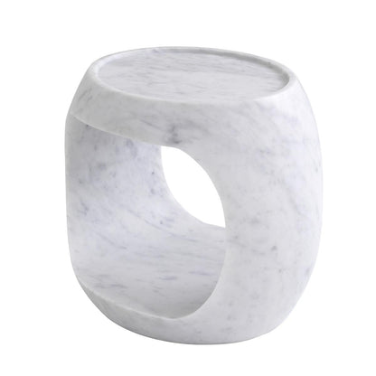 Eichholtz Clipper Side Table, White Marble, 15.75"H (114856 YV0J041UPY)