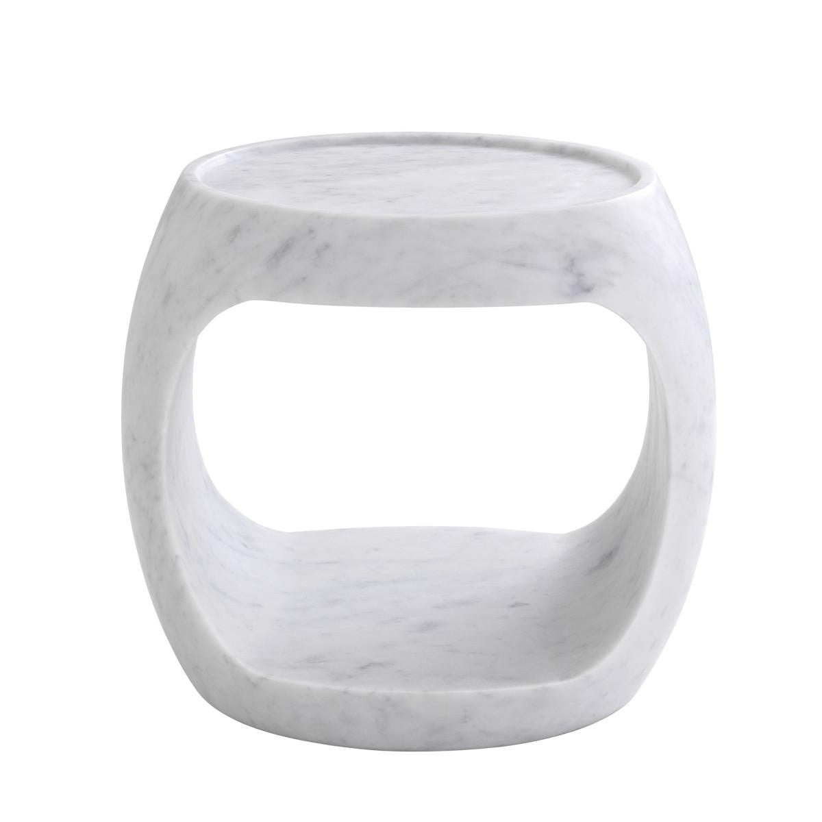Eichholtz Clipper Side Table, White Marble, 15.75"H (114856 YV0J041UPY)
