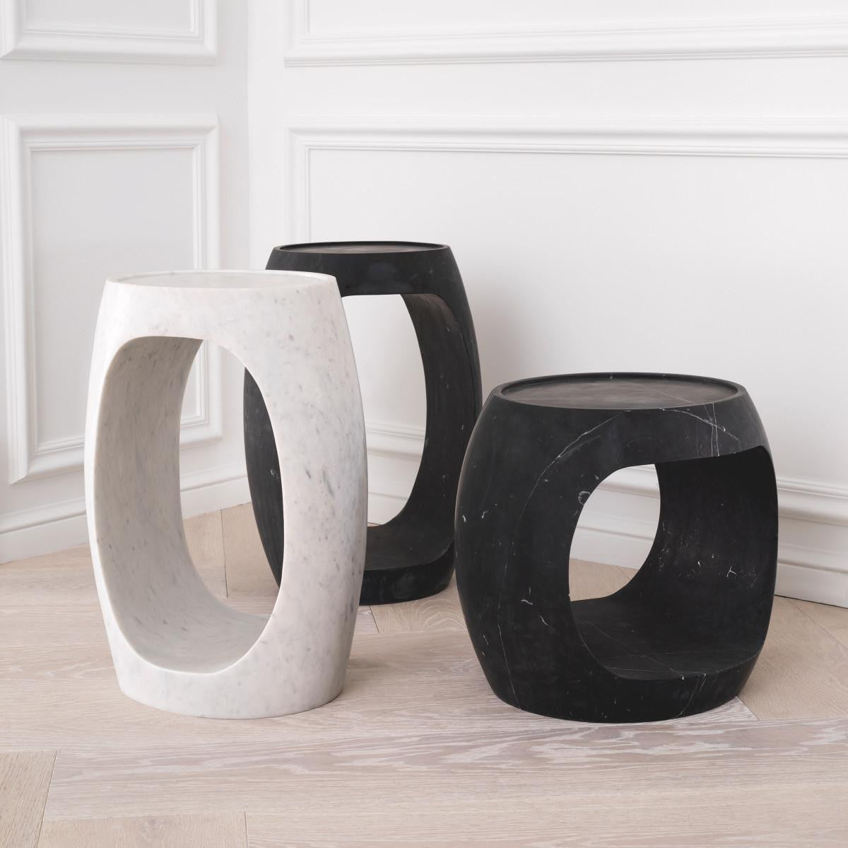 Eichholtz Clipper Side Table, White Marble, 21.65"H (114896 YV0J041UPW)