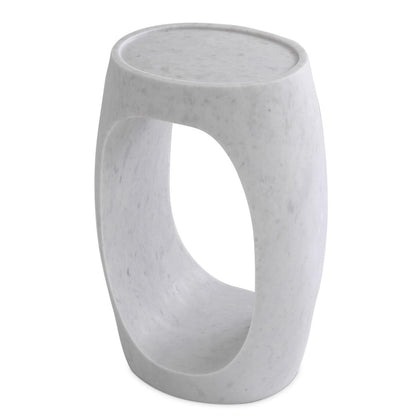 Eichholtz Clipper Side Table, White Marble, 21.65"H (114896 YV0J041UPW)
