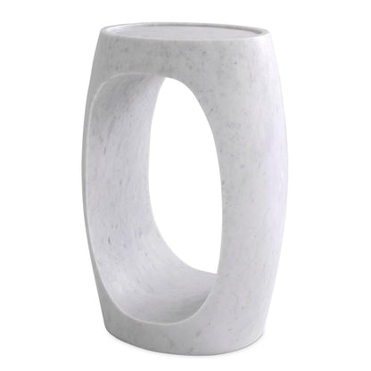 Eichholtz Clipper Side Table, White Marble, 21.65"H (114896 YV0J041UPW)