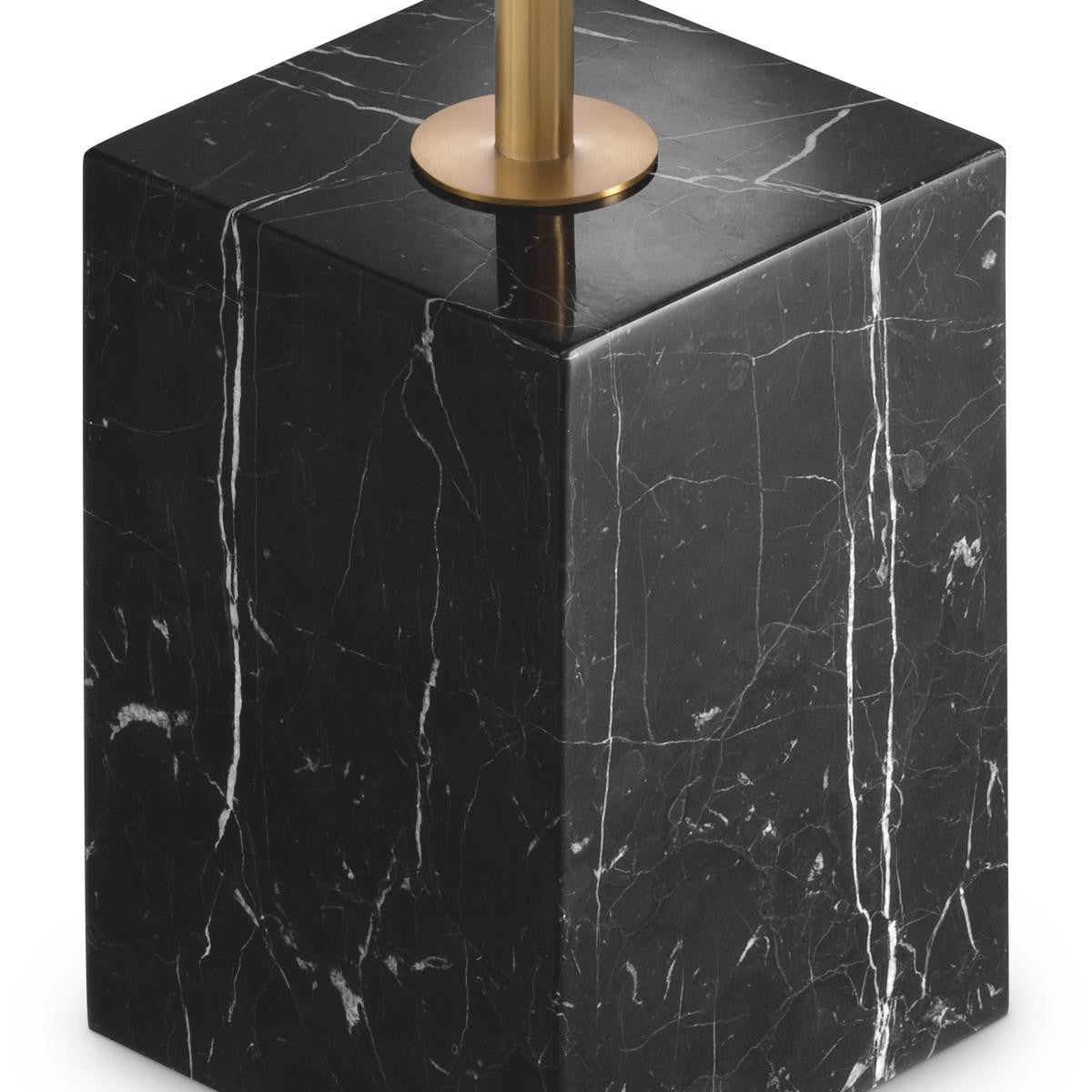 Eichholtz Cole Side Table, Brushed Brass, Black Marble Base, 24.41"H (115544 YV0J041UQ0)