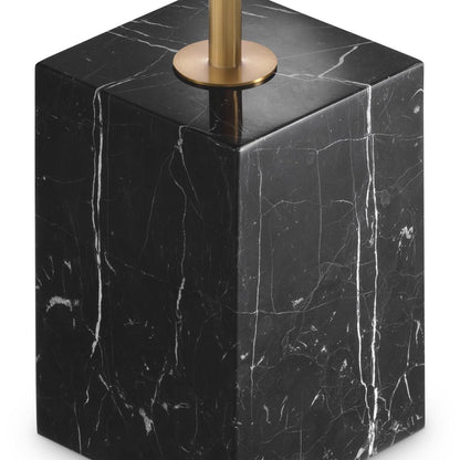 Eichholtz Cole Side Table, Brushed Brass, Black Marble Base, 24.41"H (115544 YV0J041UQ0)