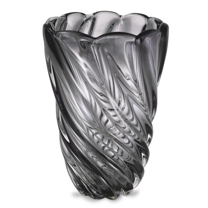 Eichholtz Contessa Vase, Large, Gray Glass, 11.42"H (115183 YV0J041XP4)