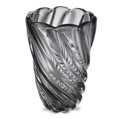 Eichholtz Contessa Vase, Large, Gray Glass, 11.42"H (115183 YV0J041XP4)