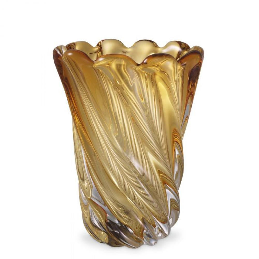 Eichholtz Contessa Vase, Small, Yellow Glass, 10.04"H (115406 YV0J041XP8)