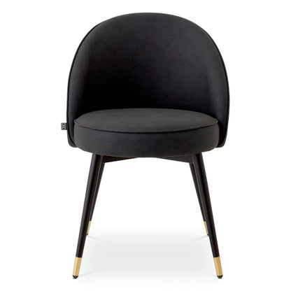 Eichholtz Cooper Dining Chair, Set of 2, Gray, Black & Brass Legs, 32.68"H (A116570 YV0J03YX1K)